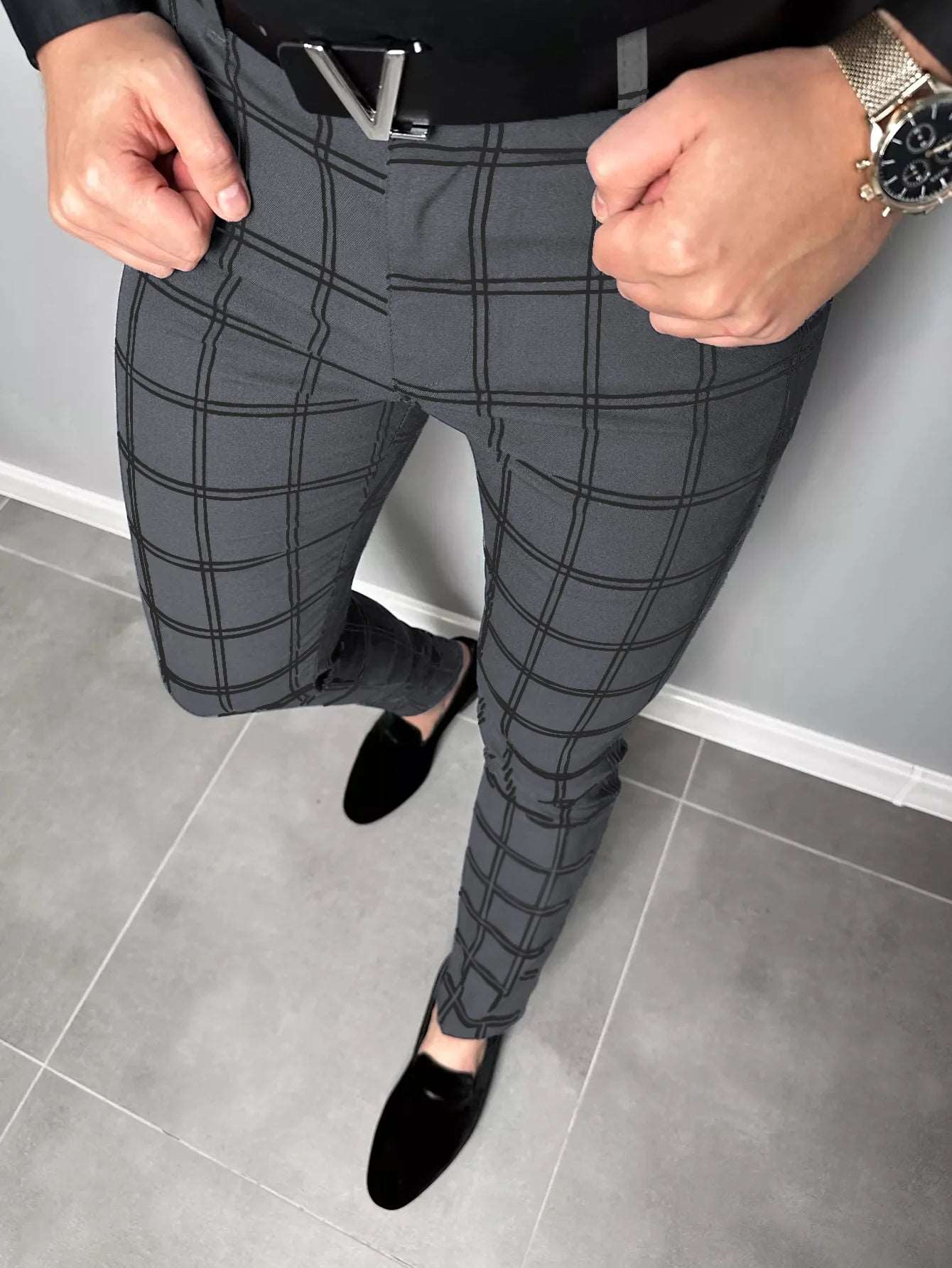 STRIPE PANTS STRIPE PANTS Inyourhand Dark Grey XXXL 