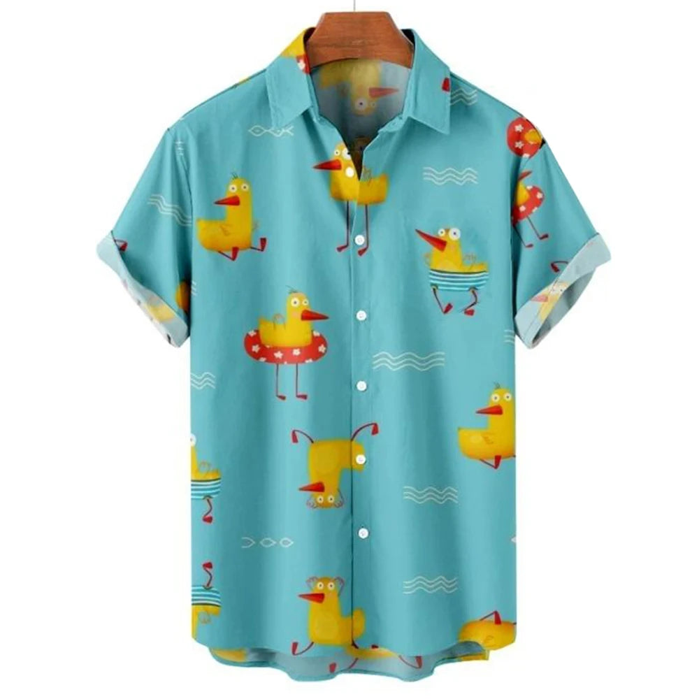 Men's Shirts Cute Duck Men's Shirts Cute Duck In Your Hand Store 04 2XL 