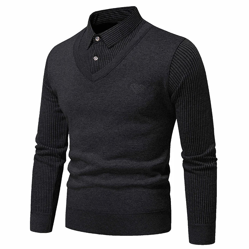 Men's Layered Look Knit Top Men's Layered Look Knit Top Inyourhand   