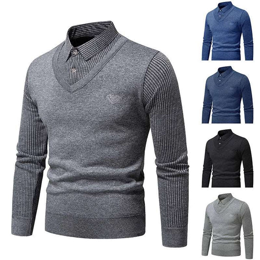 Men's Layered Look Knit Top