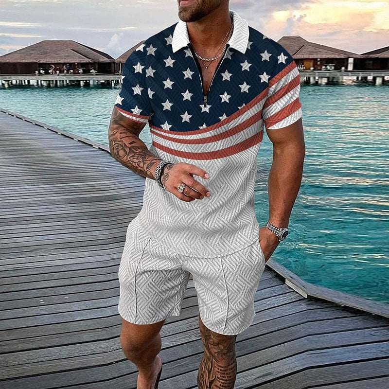 Stars & Stripes Men's Tracksuit Set Stars & Stripes Men's Tracksuit Set Inyourhand Set 1 S 