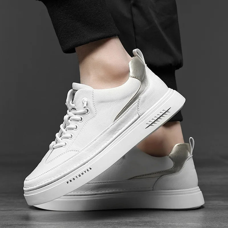 Fashion White Flat Skateboard Sneaker Fashion White Flat Skateboard Sneaker In Your Hand Store   