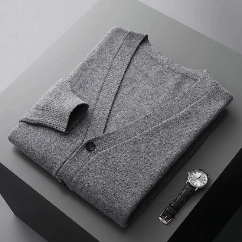 knitted coat long sleeve wool sweater knitted coat long sleeve wool sweater In Your Hand Store Dark Grey XXXL 