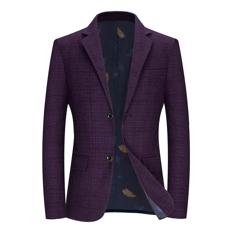 Classic Stripe Elegance Blazer Classic Stripe Elegance Blazer Inyourhand Deep Purple M (EUR XXS) 