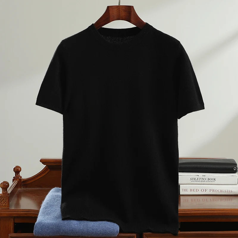 Round Neck Short Sleeve T-shirt Round Neck Short Sleeve T-shirt In Your Hand Store Black XL 