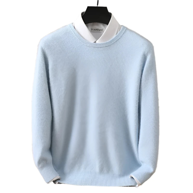 Mink Luxe Cashmere Sweater Mink Luxe Cashmere Sweater In Your Hand Store Light blue XXL 