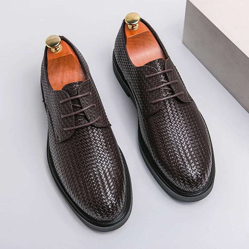 Luxury Lace-up Formal Leather Oxford Shoes Luxury Lace-up Formal Leather Oxford Shoes In Your Hand Store Brown 45 