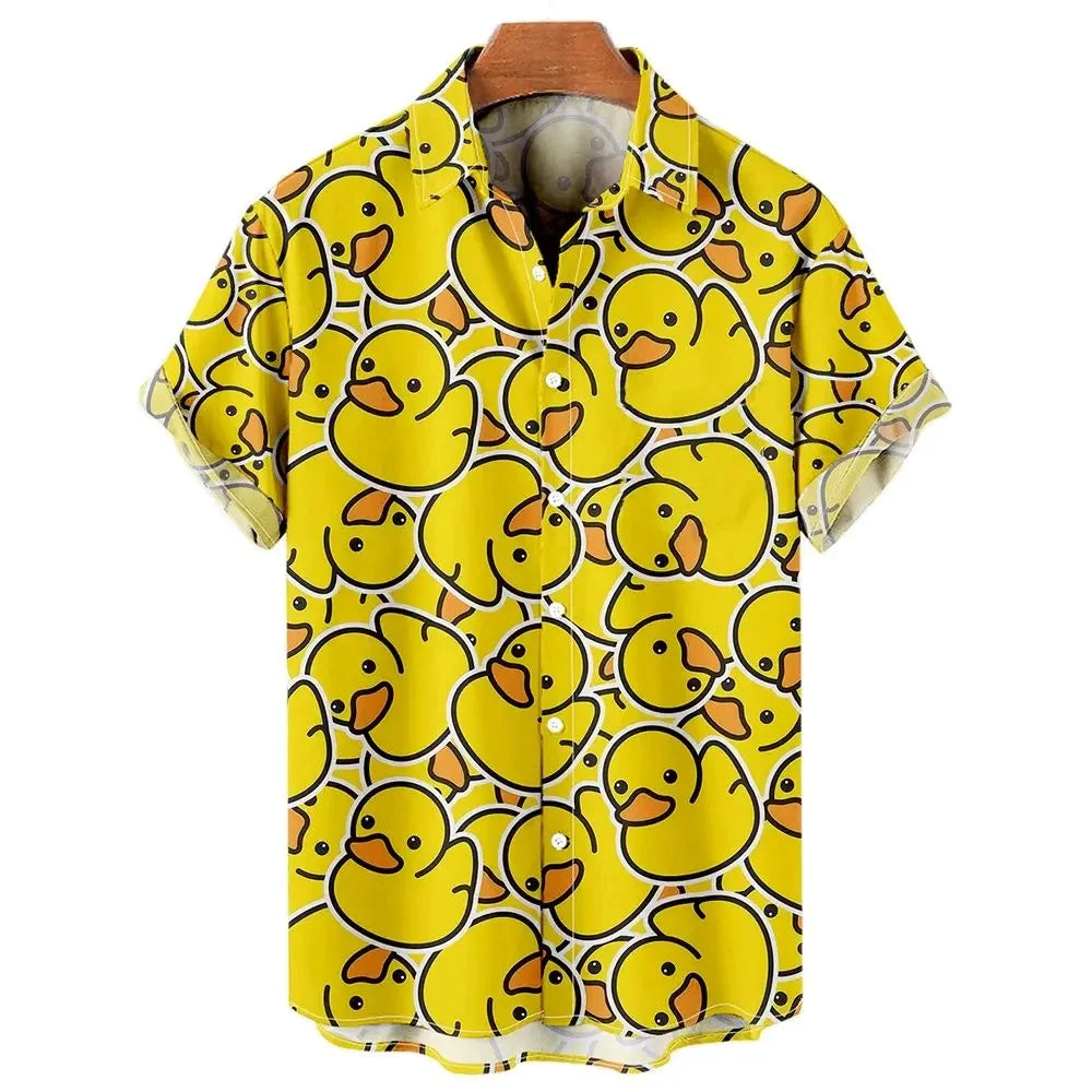 Men's Shirts Cute Duck Men's Shirts Cute Duck In Your Hand Store 01 XL 