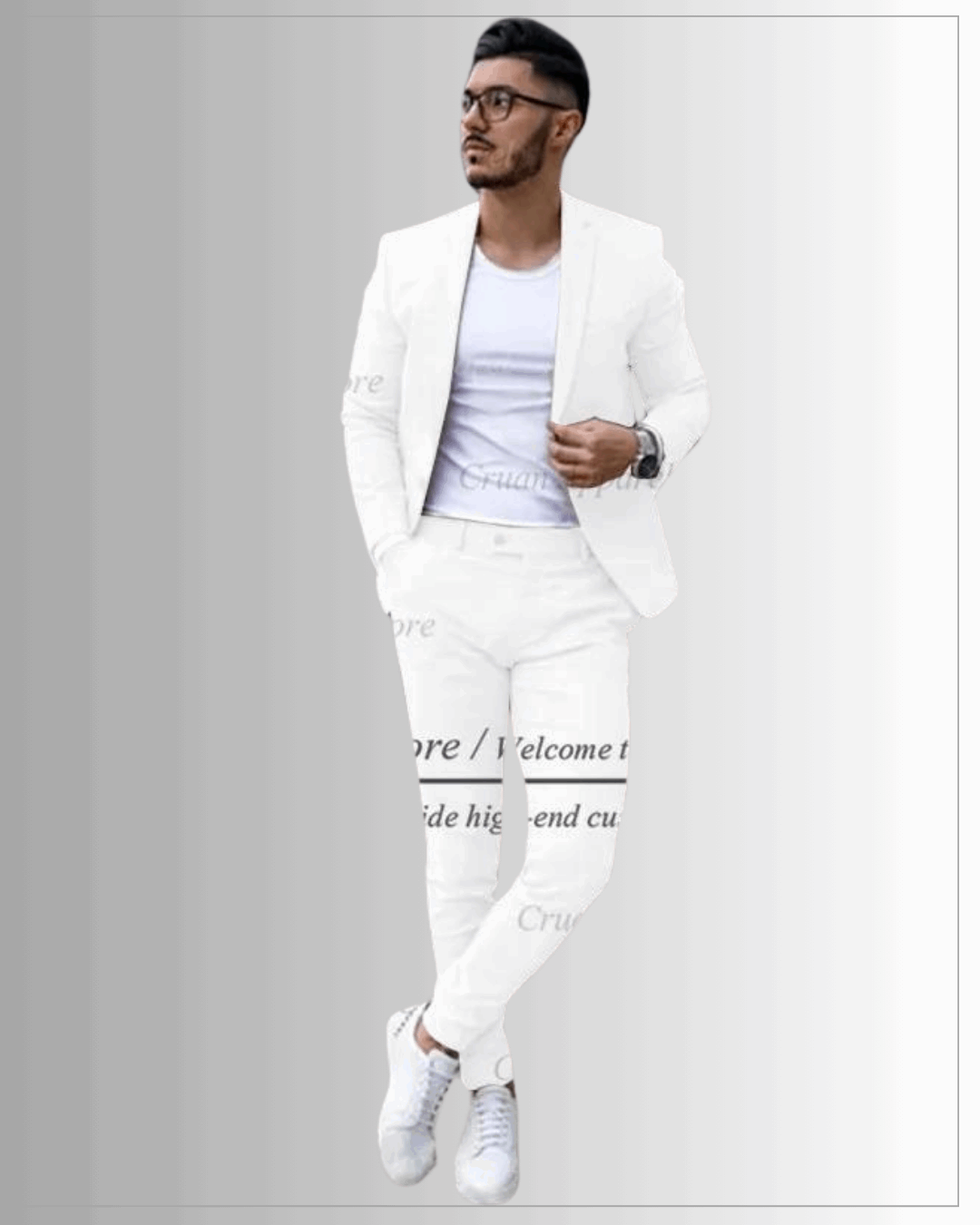 Modern Muse Slim Fit Suit Modern Muse Slim Fit Suit Inyourhand White M (EU 48 