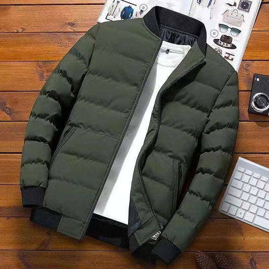 New Men's Coat Slim Fit Handsome Cotton Suit Thickened Padded Jacket